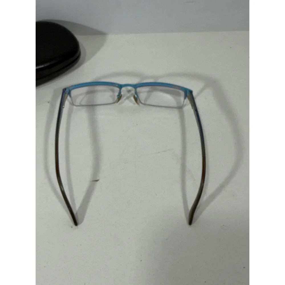 Ray-Ban RB 6196 2653 Blue Tortoise Semi-Rimless Rectangular Eyeglasses 52-17-145